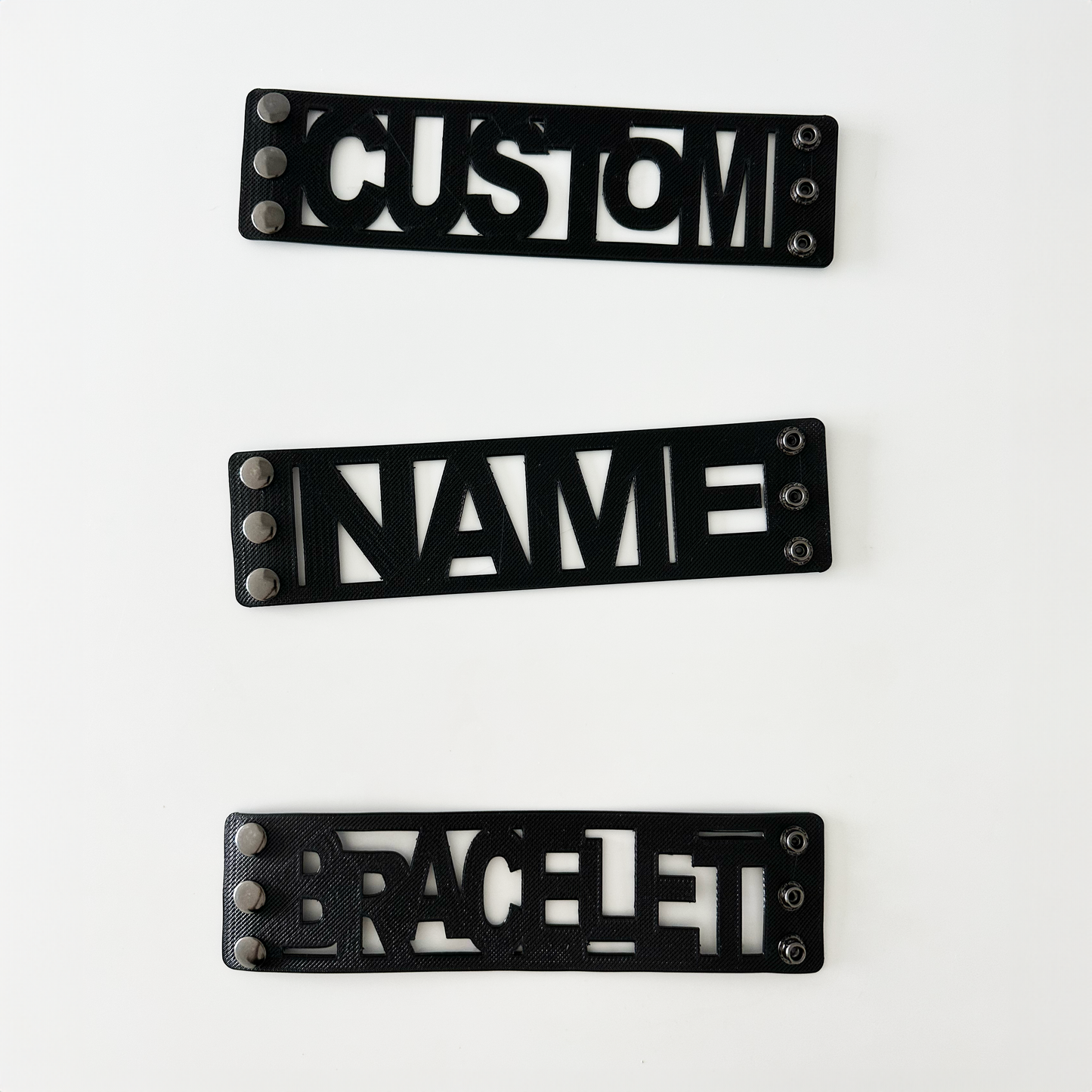 Custom 3D Printed Name Bracelet